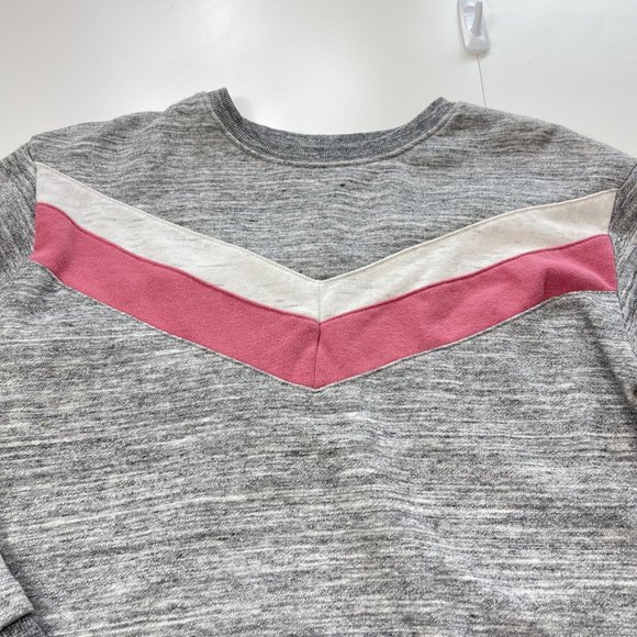 Reflex Gray Chevron Crew Neck Sweatshirt Size S - Picture 3 of 9